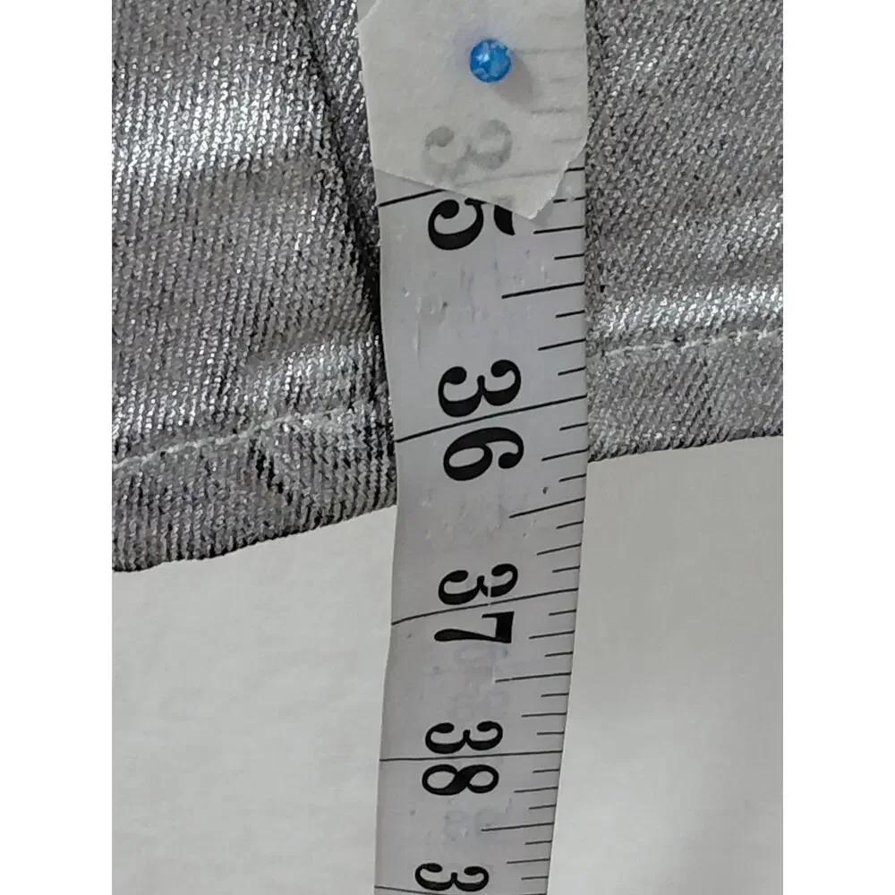 Zara Trafaluc Deninwear  Silver Pants Women Size 4